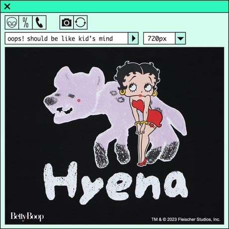 %psh Betty Boop™ Hyena tee / BEB-OPS2302 BLACK