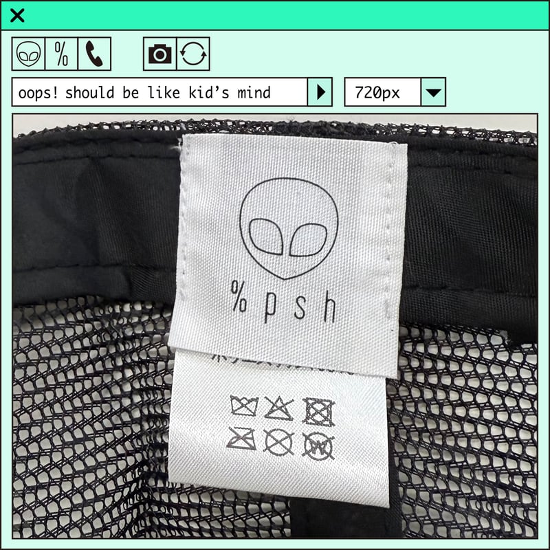 psh cherry cap / OPS-2503 BLACK×WHITE | ％psh(ウ