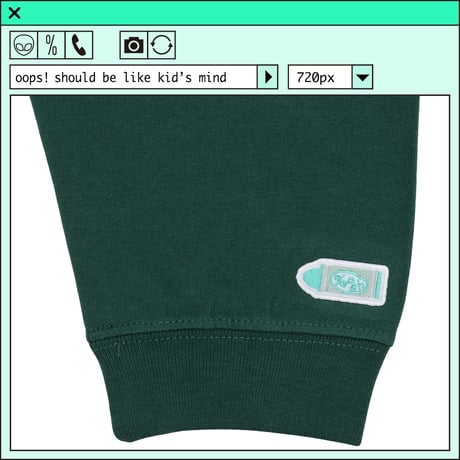 %psh crayon peach raglan tee　/　OPS-2306 WHITE IVY GREEN