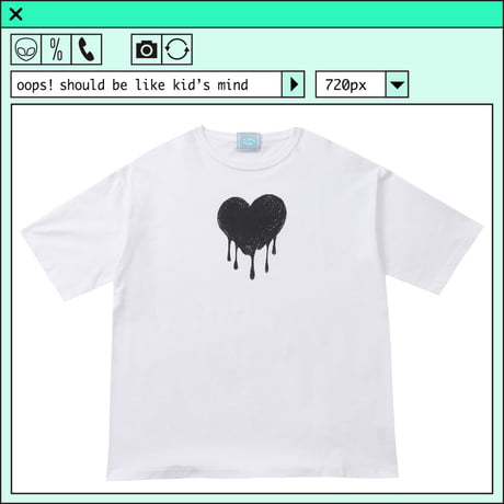 %psh retro crayon art tee　/　OPS-2303 BLACK