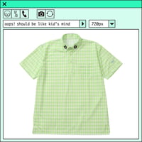 %psh retro flower polo shirt　/　OPS-2302 GREEN