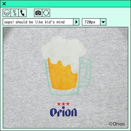 ％psh Orion Beer raglan tee　/　OR-OPS2402 MOTTLED GRAY×BLACK