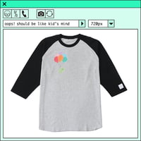 %psh alien balloon Raglan　/　OPS-2203 GRAY BLACK