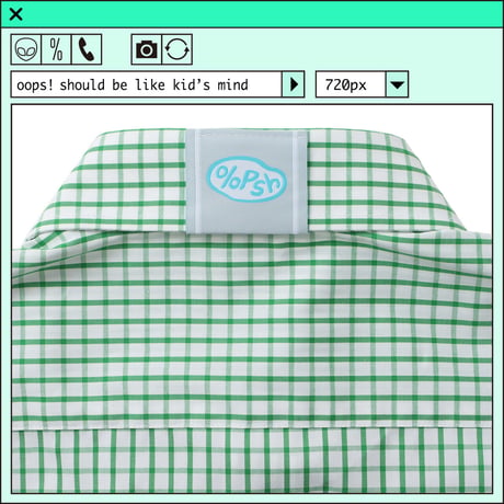 %psh crayon long sleeve shirt　/　OPS-2301 BLACK GREEN