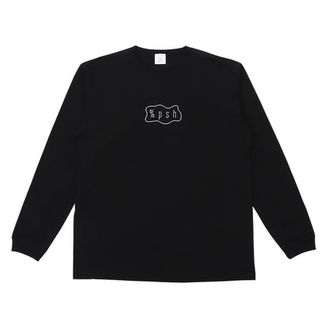 %psh slime logo Long Sleeve Tee / OPS-2101 BLK