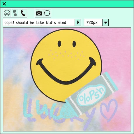 %psh smiley tie dye tee　/　SF-OPS2202 ONE COLOR