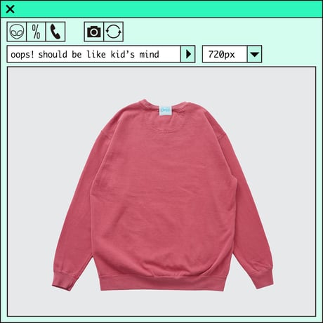 ％psh SPAM® Brand sweat　/　SPA-OPS2401 CRIMSON