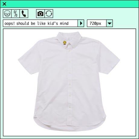 %psh smiley shirt　/　SF-OPS2203 WHITE