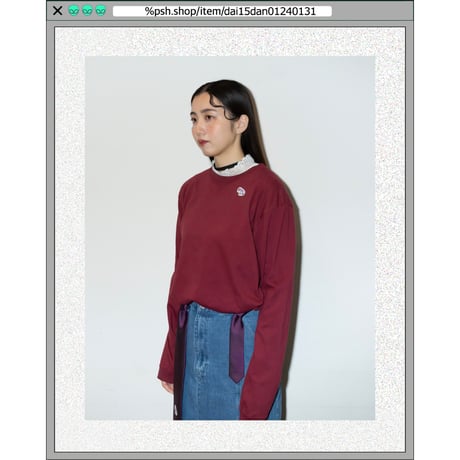 %psh Hyena long sleeve tee　/　OPS-2402 BEIGE