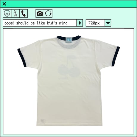 %psh cherry ringer tee　/　OPS-2501 BLACK