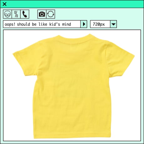 %psh nyantaro kids tee (ジミー大西【POPOUT】コラボ)　/　JO-OPS2204 YELLOW