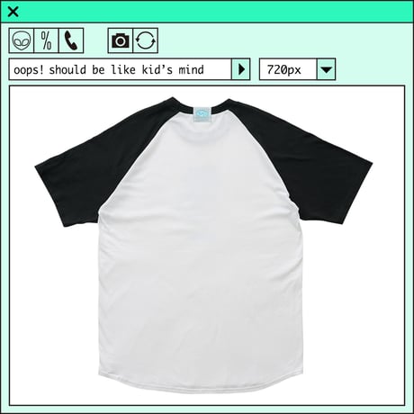 ％psh Orion Beer raglan tee　/　OR-OPS2402 WHITE×BLACK