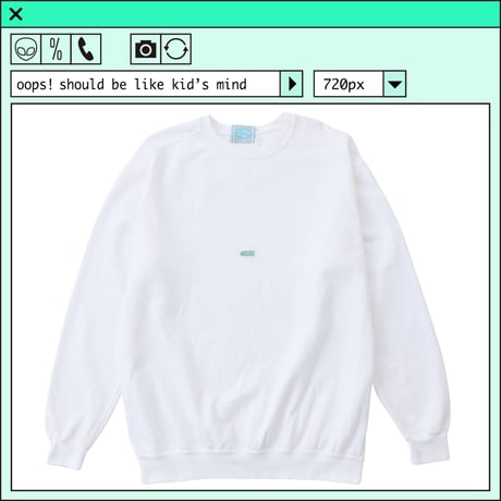 %psh crayon patch sweat　/　OPS-WA003 WHITE