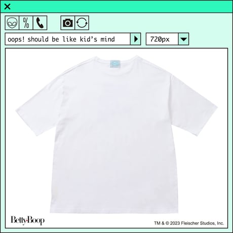 %psh Betty Boop™ Hyena tee / BEB-OPS2302 WHITE