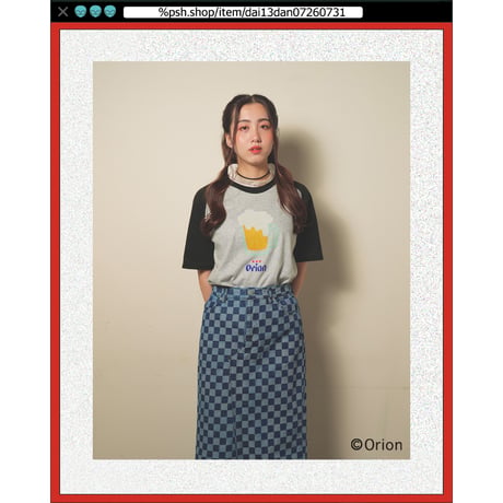 ％psh Orion Beer raglan tee　/　OR-OPS2402 WHITE×NAVY