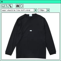 %psh crayon patch long sleeve tee　/　OPS-WA002 BLACK