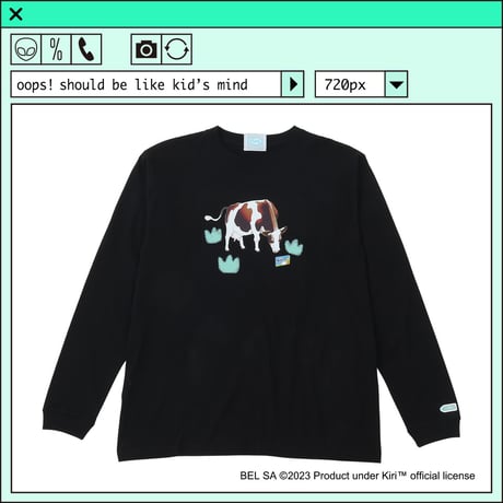 %psh Kiri™ long sleeve tee　/　KIR-OPS2301 BLACK