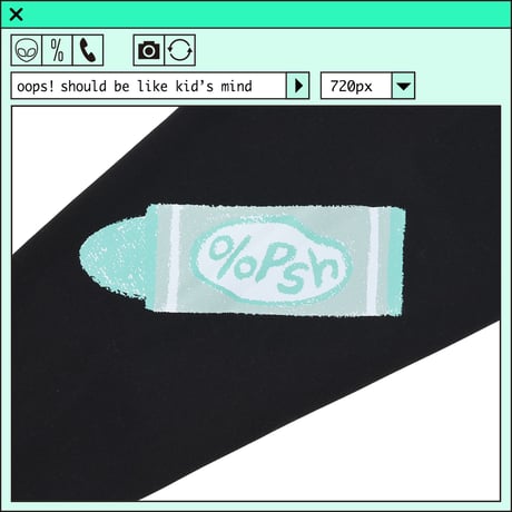 %psh crayon half zip sweat 　/　OPS-2308 BLACK