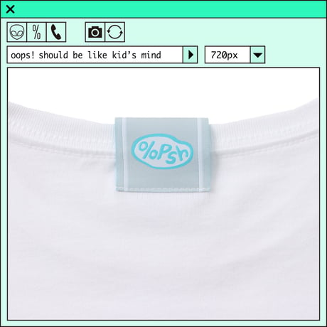 %psh retro crayon art tee　/　OPS-2303 BEIGE
