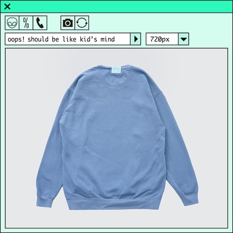 ％psh SPAM® Brand sweat　/　SPA-OPS2401 BLUE JEAN