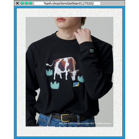 %psh Kiri™ long sleeve tee　/　KIR-OPS2301 BLACK