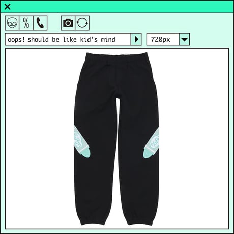 %psh crayon sweat pants　/　OPS-2309 BLACK