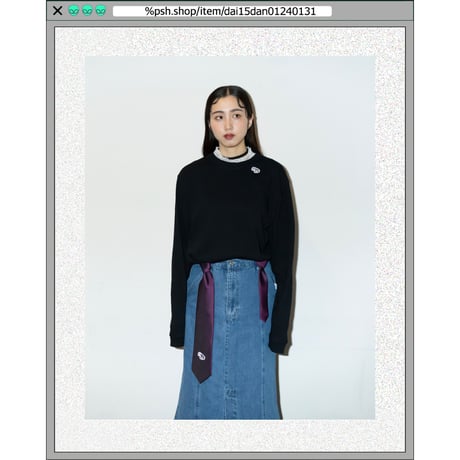 %psh Hyena long sleeve tee　/　OPS-2402 BLACK