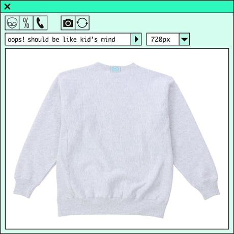 %psh HeM crew neck sweat(裏起毛)　/　HM-OPS2202 ASH