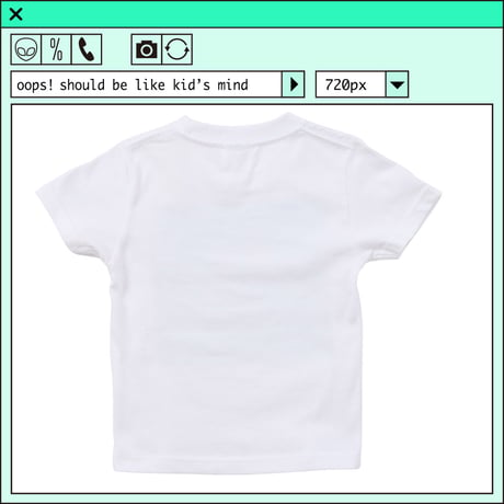 %psh wanikun kids tee  (ジミー大西【POPOUT】コラボ)　/　JO-OPS2203 WHITE