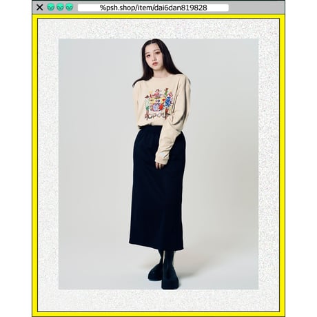 %psh 2012 collage long sleeve tee  (ジミー大西【POPOUT】コラボ)　/　JO-OPS2205 BLACK