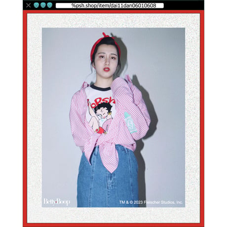 %psh Betty Boop™ ringer tee / BEB-OPS2301 RED