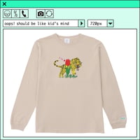 %psh NYANTARO long sleeve tee  (ジミー大西【POPOUT】コラボ)　/　JO-OPS2202 SAND BEIGE
