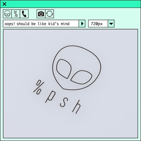 %psh symbol logo mirror　/　OPS-2204 WHITE