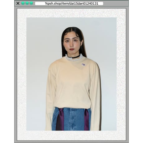 %psh Hyena long sleeve tee　/　OPS-2402 BEIGE