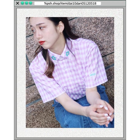 %psh retro flower polo shirt　/　OPS-2302 GREEN