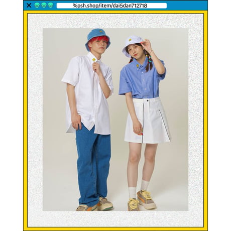 %psh smiley shirt　/　SF-OPS2203 BLUE