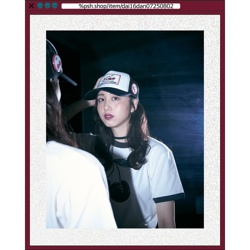 psh cherry cap / OPS-2503 BLACK×WHITE | ％psh(ウ