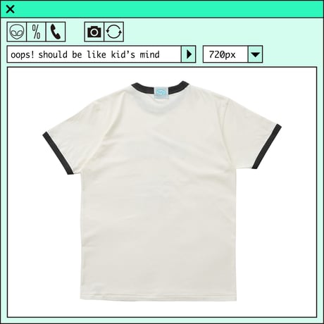 ％psh Orion Beer ringer tee　/　OR-OPS2401 NATURAL×SUMIKURO