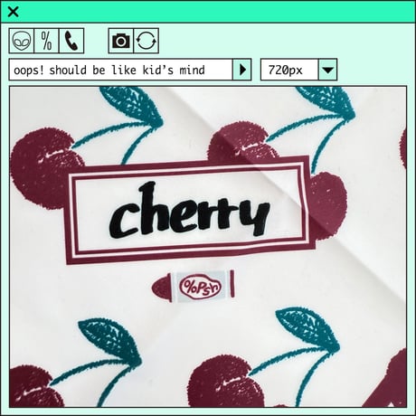 %psh cherry bandana　/　OPS-2504 BURGUNDY
