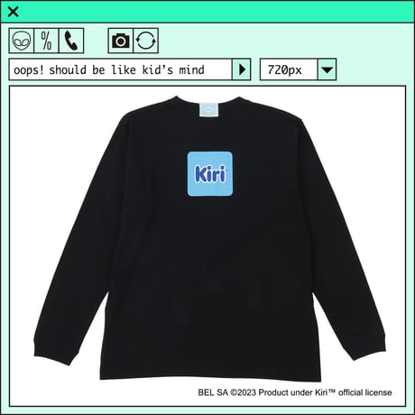 %psh Kiri™ long sleeve tee　/　KIR-OPS2301 BLACK