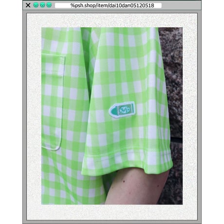 %psh retro flower polo shirt　/　OPS-2302 GREEN