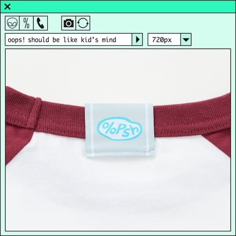 ％psh SPAM® Brand raglan longsleeve tee　/　SPA-OPS2402 WHITE×BURGUNDY
