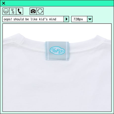 %psh crayon patch long sleeve tee　/　OPS-WA002 WHITE