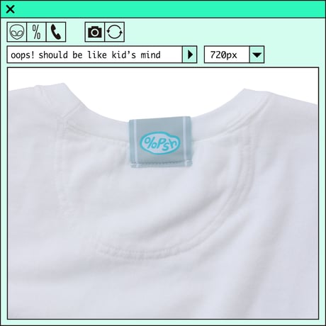 %psh crayon patch sweat　/　OPS-WA003 WHITE