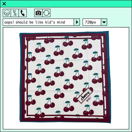 %psh cherry bandana　/　OPS-2504 BURGUNDY