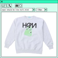 %psh HeM crew neck sweat(裏起毛)　/　HM-OPS2202 ASH