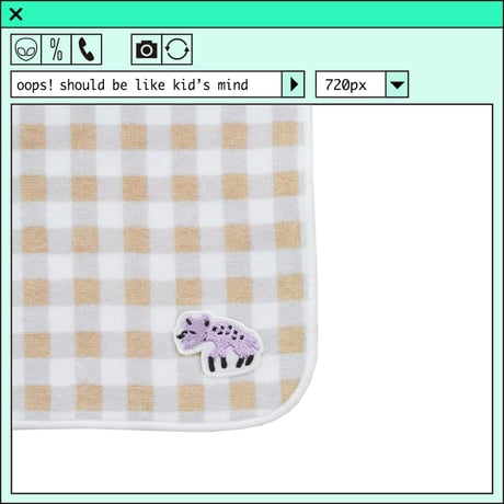 %psh Hyena face towel　/　OPS-2405 BEIGE