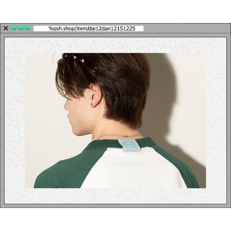 %psh crayon peach raglan tee　/　OPS-2306 WHITE BLACK