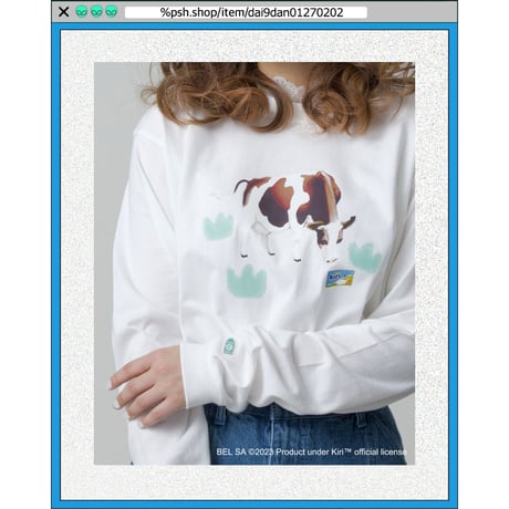 %psh Kiri™ long sleeve tee　/　KIR-OPS2301 PASTEL EMERALD