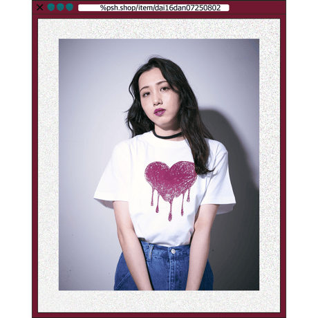 %psh heart tee　/　OPS-2502 BURGUNDY